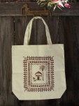"Handpainted tribal" Warli pattern - a house and coconut tree